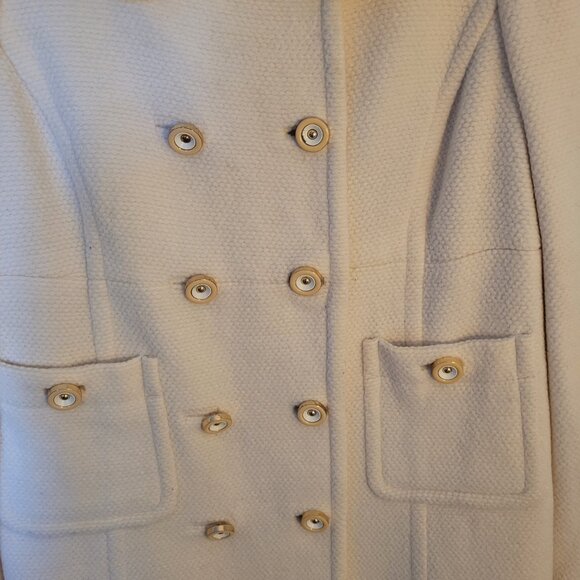 Juicy Couture Cream Coat.  Ladies.  Size M.  Wool. - Picture 3 of 6